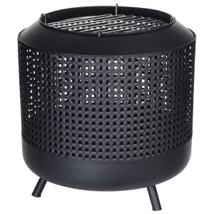 Braseira com grelha bbq 50x51 cm preto