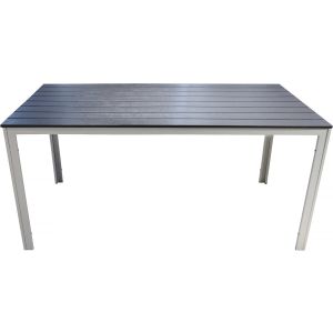 Mesa de jardim com ripas de plástico "majorca" 156 x 78 x 74 cm - cinza