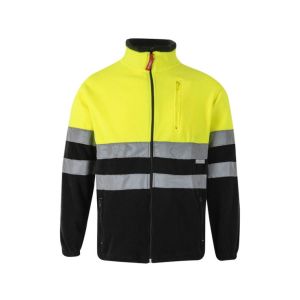 Casaco polar av bicolor 3xl preto/amarelo fluor