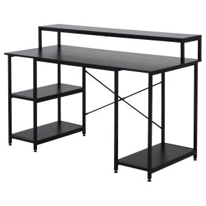 Mesa de computador aglomerado, aço 140cm x 60cm x 93cm Homcom