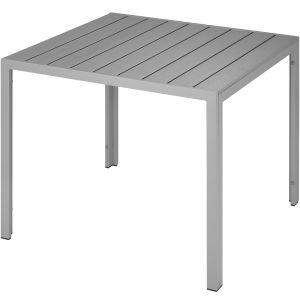 Mesa de jardim de alumínio maren com pés ajustáveis em altura 90x90x74,5cm