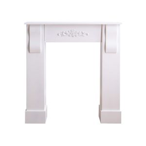 Moldura decorativa para lareira fiordaliso  branco 92x93x23 cm