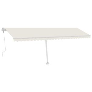 vidaXL toldo automático con LED sensor de viento crema 600x350 cm