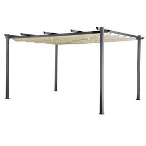 Pérgola livre 3 × 4m cassis bege - estrutura de alumínio