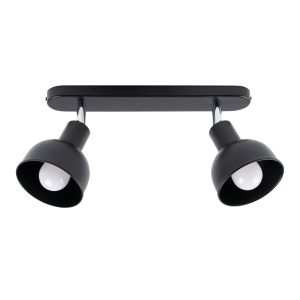 Lámpara de techo elba 2 negro acero 47x18.5x24cm