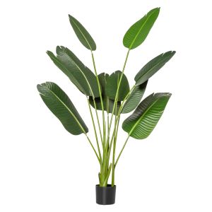 Planta artificial bananeira pe e tecido color verde 15x15x160 cm Homcom