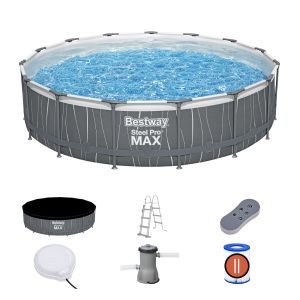 Piscina desmontável Bestway steel pro max ø457x107 cm com depuradora d