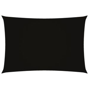 vidaXL toldo de vela rectangular tela oxford negro 3x5 m