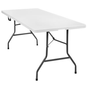 Mesa de campismo dobrável 183x76x74cm , branco