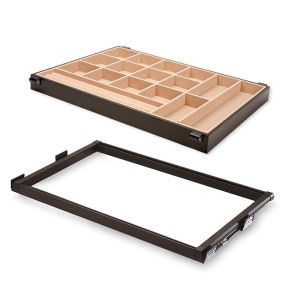 Emuca kit de gaveta para jóias e estrutura de corrediça para armários mokka