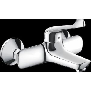 Misturador para lavatório care de parede hansgrohe novus com cabo extra lon