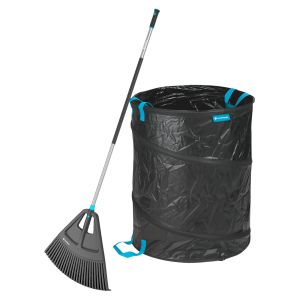 Ancinho modelo leque energo + bolsa de jardim emergente 172 litros.