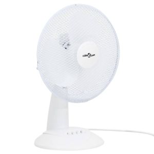 vidaXL ventilador de sobremesa 3 velocidades blanco 30 cm 40 w