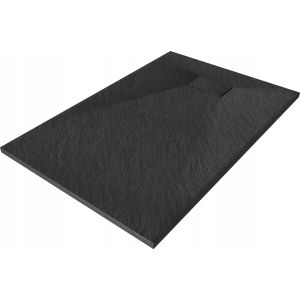 Base de duche antiderrapante 90x70cm, preto