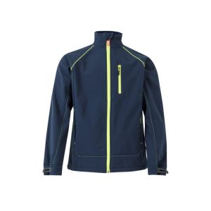 Velilla soft shell bicolor s azul marinho/amarelo fluorescente