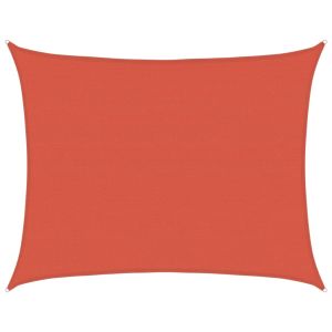 vidaXL toldo de vela hdpe terracota 160 g/m² 6x7 m
