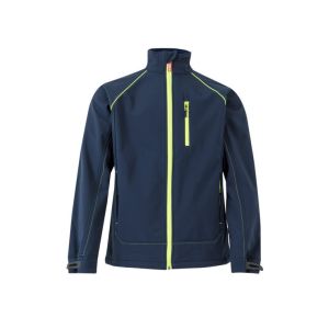 Velilla soft shell bicolor m azul marinho/amarelo fluorescente