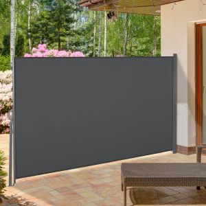 Toldo lateral retrátil metal e poliéster color gris 300x160 cm Outsunny