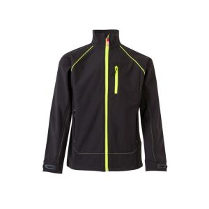 Velilla soft shell bicolor l preto/amarelo fluorescente