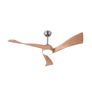 Ventilador de teto janubi dc 18w níquel faia 3 lâminas