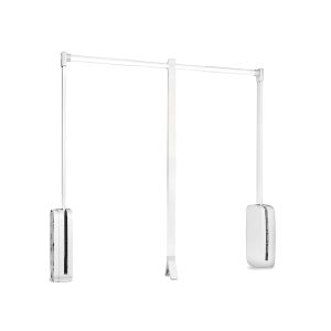 Emuca varão basculante para roupeiro sling, 830 - 1150, plástico branco, aç