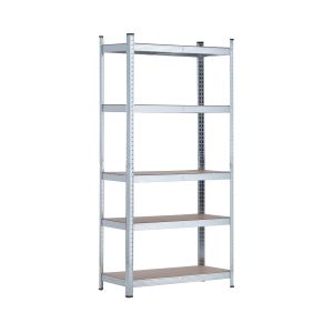 Estantes modulares galvanizadas com 5 prateleiras ajustáveis 180x90x40cm