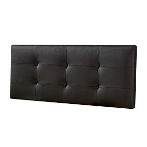 Cabeceira estofada carla 160x60 cm preto, 8 cm de espessura