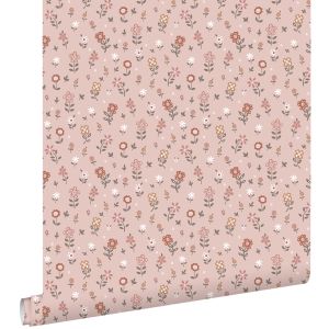 Estahome papel de parede flores rosa suave - 50 cm x 9 m - 139288