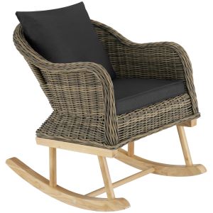 Cadeira de balanço de rattan rovigo 150kg