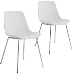 Conjunto de 2 cadeiras de plástico mave, ergonómicas, carga máx. 120 kg, br