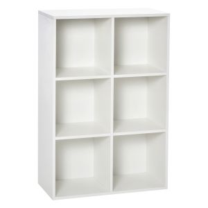 Estante para livros aglomerado de madeira color blanco 65.5x30x97.5cm