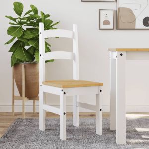 Cadeiras de jantar 2 pcs 40x46x99 cm pinho maciço branco ewg1766