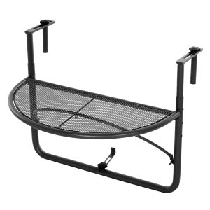 Mesa de suspensão de varanda metal 60x45x50 cm Outsunny