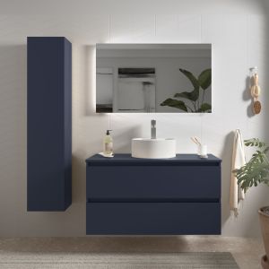 Móvel bequia 100cm+ pia posar azul |100x45x56