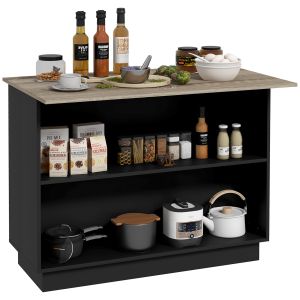 Ilha de cozinha mdf 105x60x82 cm Homcom, casa - cozinha