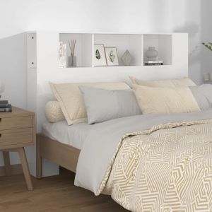Armário de cabeceira 140x18,5x104,5 cm branco pt916270