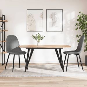 Cadeiras de jantar 2 pcs veludo cinzento-claro ewg9595