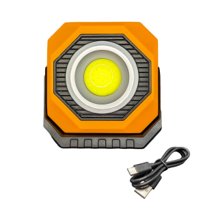 Lâmpada de trabalho LED cob solar portátil 500 lm com usb