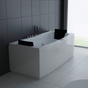 Ecode® banheira hidromassagem "malaga" 170x80x58cm com mantenedor de calor